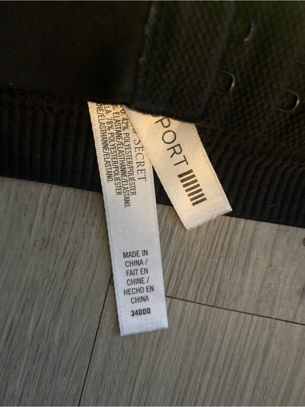 34DDD Victoria’s Secret High-Impact Neon Yellow & Grey VSX Racerback Sports Bras - Picture 5 of 5